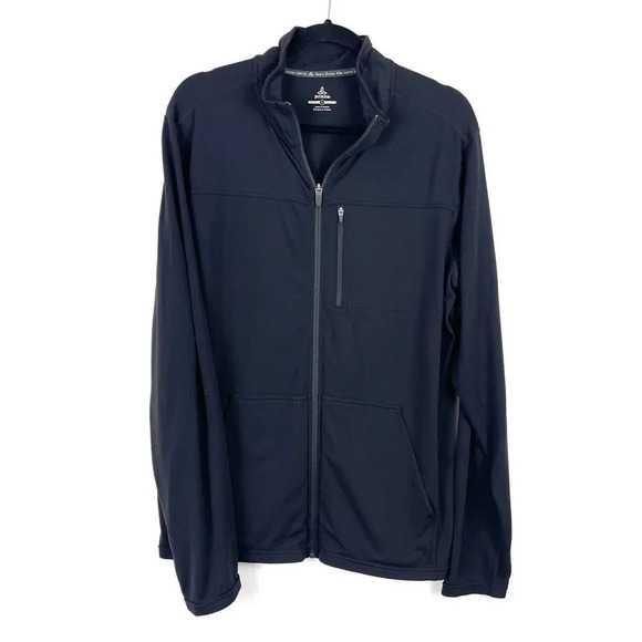 Prana Black Zip Up Lightweight Jacket Women's Size Large - Picture 1 of 9